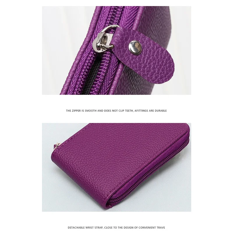 PU Leather Accordion Card Holder Wallet RFID Blocking Multi Purpose for Business  /  Travel - Black