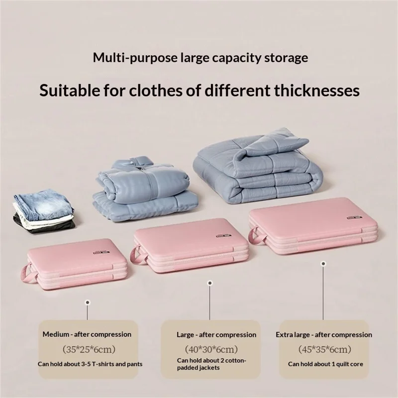 40 x 30 x 24cm Potable Storage Bag Double Layer Expandable Underwear Clothing Organizer for Travel - Grey