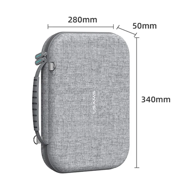 USAMS Jane08 Carrying Case for 14.6 Inch Laptops, Tablets Storage Bags EVA Hard Shell Sleeve with Plush Cushion / Shoulder Strap