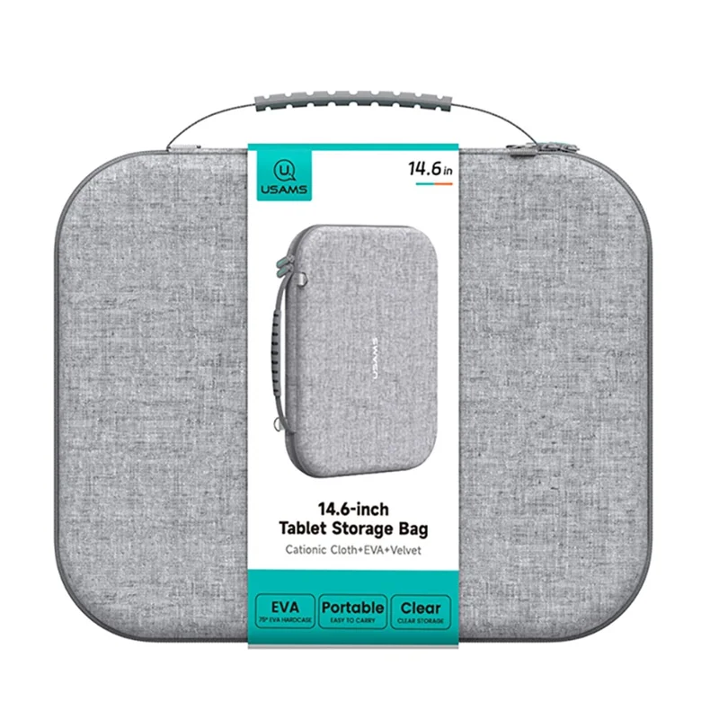 USAMS Jane08 Carrying Case for 14.6 Inch Laptops, Tablets Storage Bags EVA Hard Shell Sleeve with Plush Cushion / Shoulder Strap