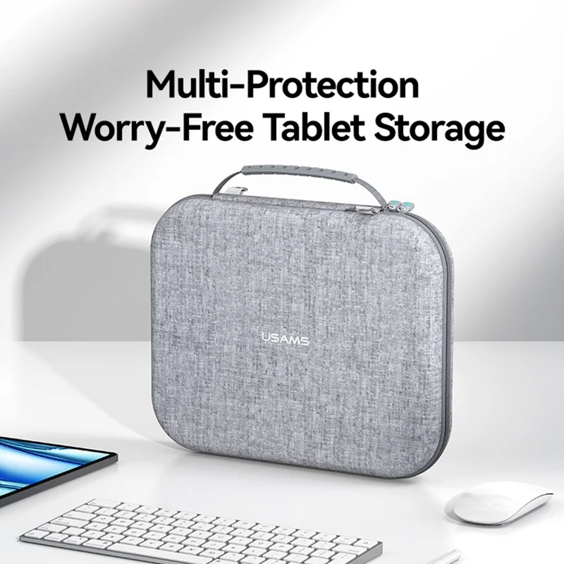 USAMS Jane08 Carrying Case for 14.6 Inch Laptops, Tablets Storage Bags EVA Hard Shell Sleeve with Plush Cushion / Shoulder Strap