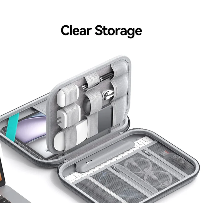 USAMS Jane07 Carrying Case for 12.6 Inch Laptops, Tablets Storage Bags EVA Hard Shell Sleeve with Plush Cushion / Shoulder Strap