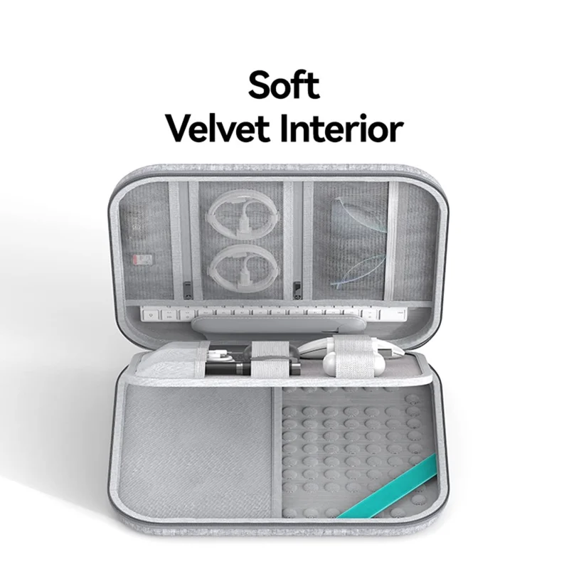 USAMS Jane07 Carrying Case for 12.6 Inch Laptops, Tablets Storage Bags EVA Hard Shell Sleeve with Plush Cushion / Shoulder Strap