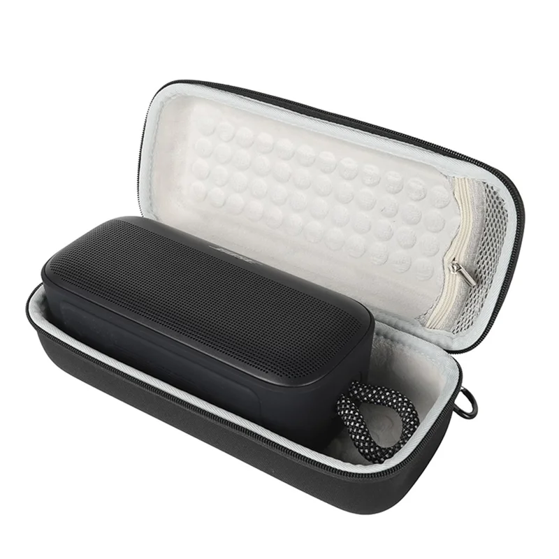 For Bose SoundLink Plus Speaker Portable Travel Case EVA Hard Shell Storage Bag with Shoulder Strap - Black  /  Grey