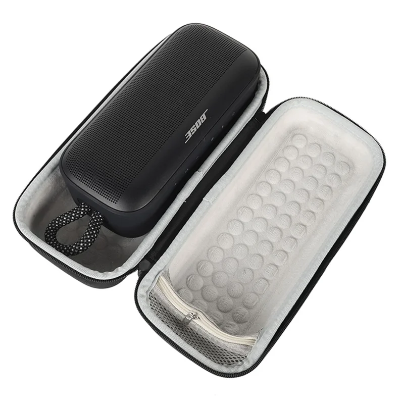 For Bose SoundLink Plus Speaker Portable Travel Case EVA Hard Shell Storage Bag with Shoulder Strap - Black  /  Grey