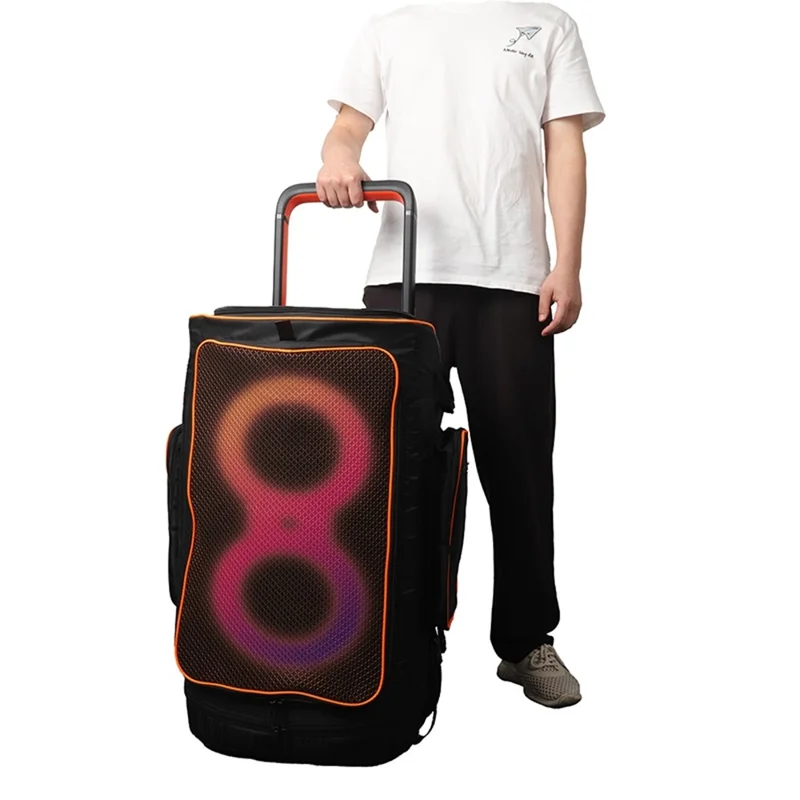 For JBL PartyBox 520 Outdoor Speaker Carrying Case Protective Cover with Breathable Mesh Panel Portable Storage Bag