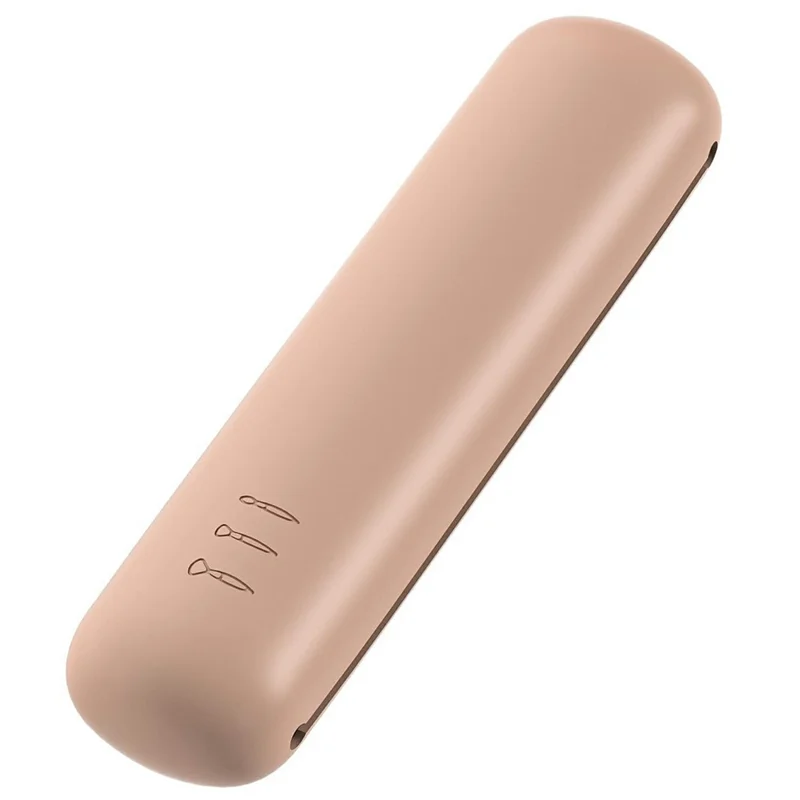 Porta-escovas de Maquilhagem Magnético em Silicone - Estojo Portátil para Viagem, Armazenamento de Cosméticos - Bege-castanho