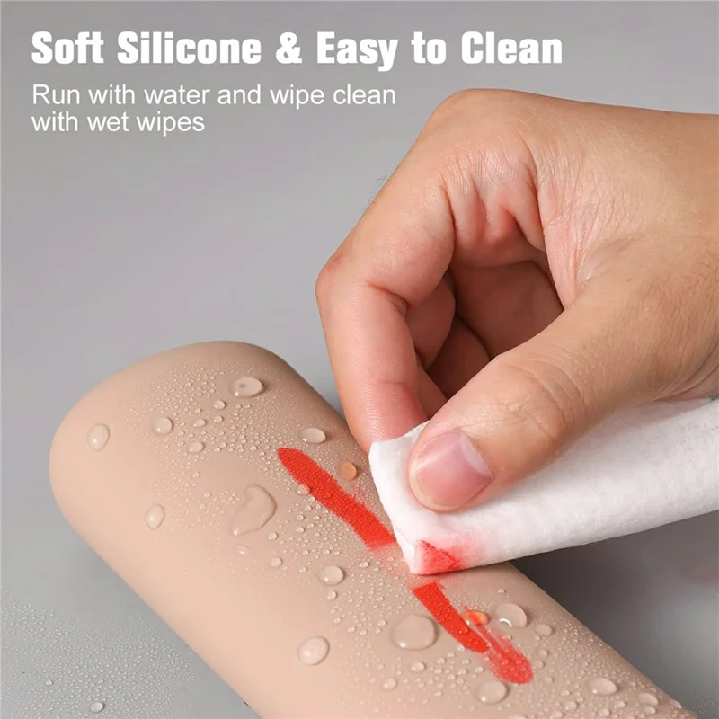 Porta-escovas de Maquilhagem Magnético em Silicone - Estojo Portátil para Viagem, Armazenamento de Cosméticos - Bege-castanho