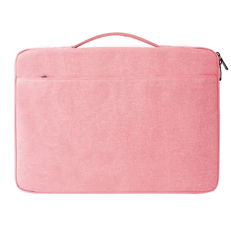 Laptop Case 13.3 inch Portable Laptop Sleeve Bag Waterproof Oxford Cloth Computer Sleeve with Front Pocket - Pink