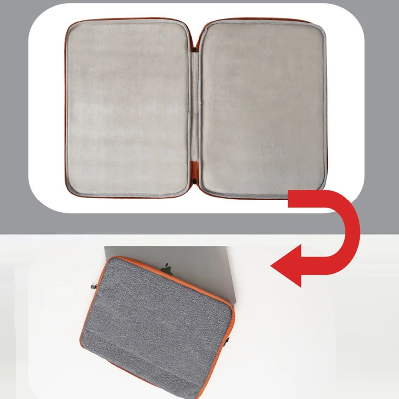 Laptop Case 11.6-12.5 inch Portable Laptop Sleeve Bag Waterproof Oxford Cloth Computer Sleeve with Front Pocket - Dark Grey