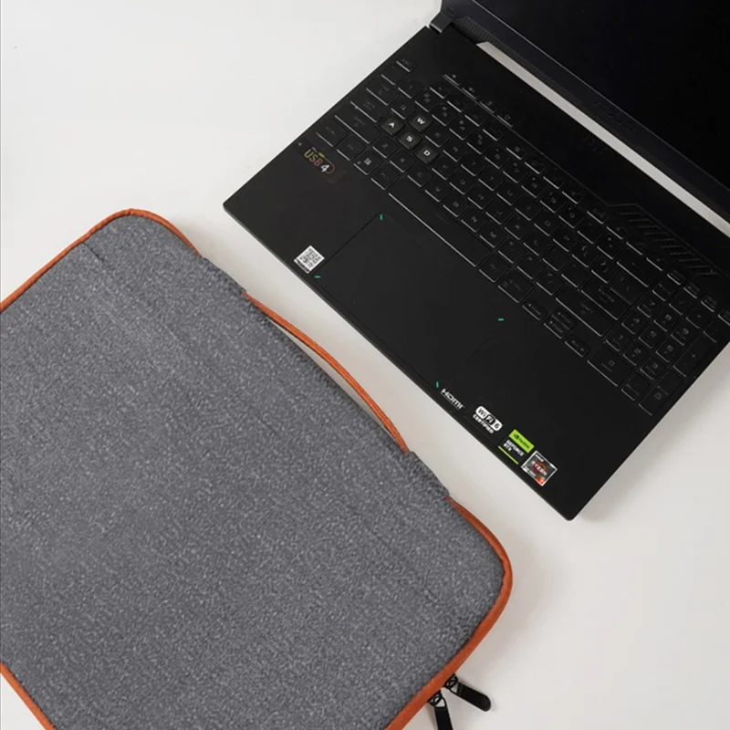 Laptop Case 11.6-12.5 inch Portable Laptop Sleeve Bag Waterproof Oxford Cloth Computer Sleeve with Front Pocket - Dark Grey