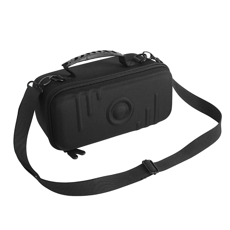 For Marshall Middleton II Speaker Storage Bag Hard EVA Shell with Shoulder Strap - Black / Grey Liner