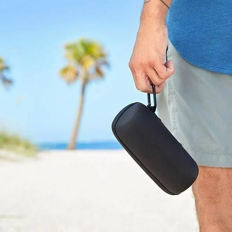 Speaker Storage Bag for JBL Flip 6 / 5 / 4 / Flip Essential 2 / Flip Essential Hard EVA Shell Carrying Pouch - Black