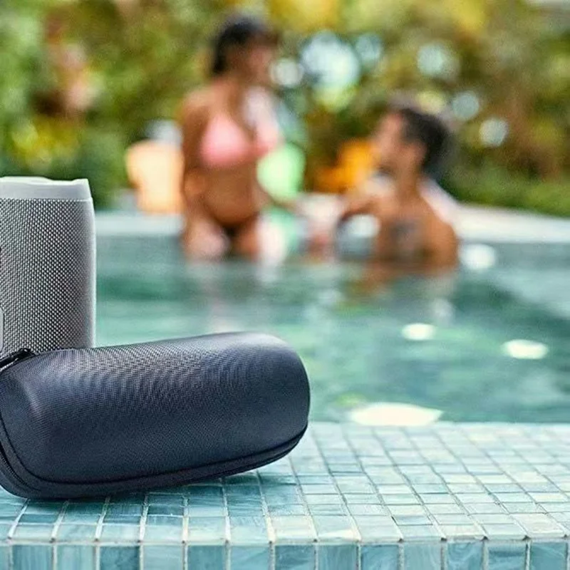 Speaker Storage Bag for JBL Flip 6 / 5 / 4 / Flip Essential 2 / Flip Essential Hard EVA Shell Carrying Pouch - Black