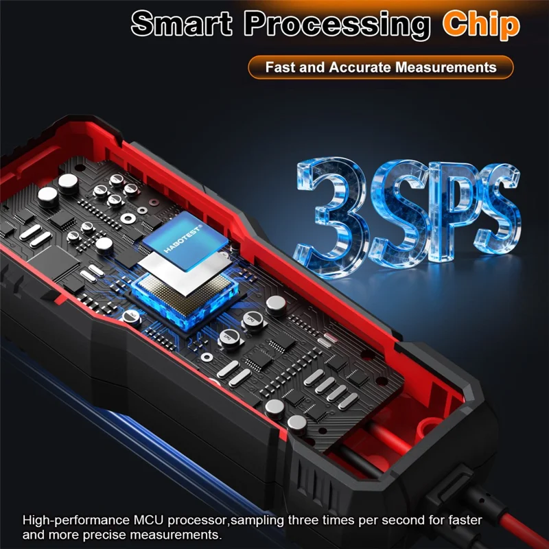 HABOTEST HT82A Multimetro Digitale Intelligente con Riconoscimento Automatico di Tensione CA/CC, Tester con Rilevamento NCV (senza Batteria) - Nero