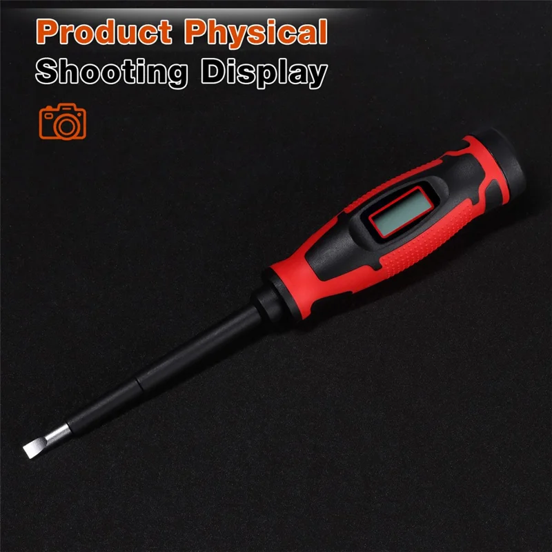 HAGOTEST HT95A Smart Voltage Tester Pen Digital Electric Screwdriver Non-Contact AC 6-390V Detector (without Battery) - Black / Red
