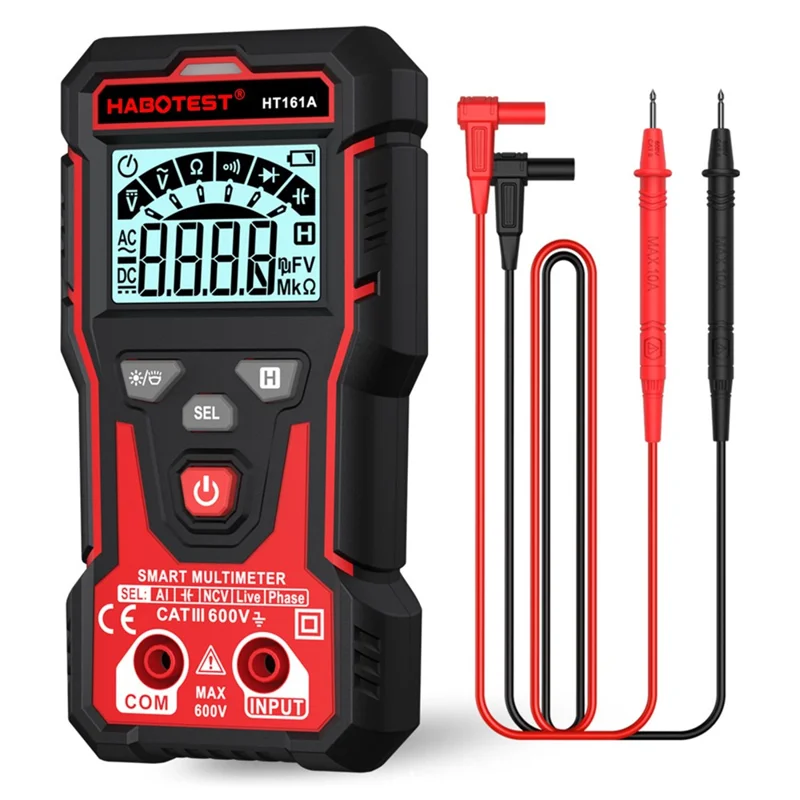 HABOTEST HT161A Multimetro Digitale Intelligente con Rilevazione NCV e di Cavi Attivi