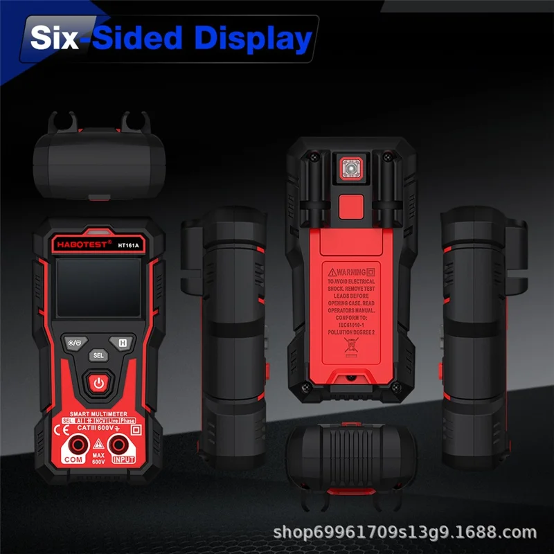 HABOTEST HT161A Multimetro Digitale Intelligente con Rilevazione NCV e di Cavi Attivi
