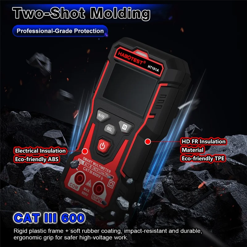 HABOTEST HT161A Multimetro Digitale Intelligente con Rilevazione NCV e di Cavi Attivi