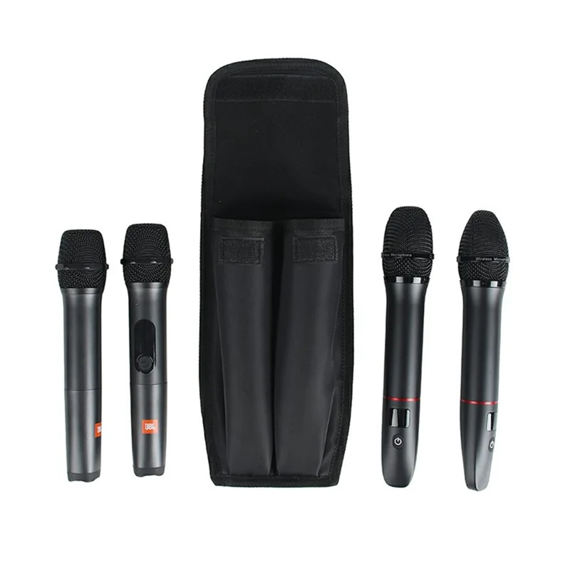 Microphone Storage Bag Portable Carrying Case for JBL  /  KTV Microphone Shoulder Bag Magic Tape Protective Pouch