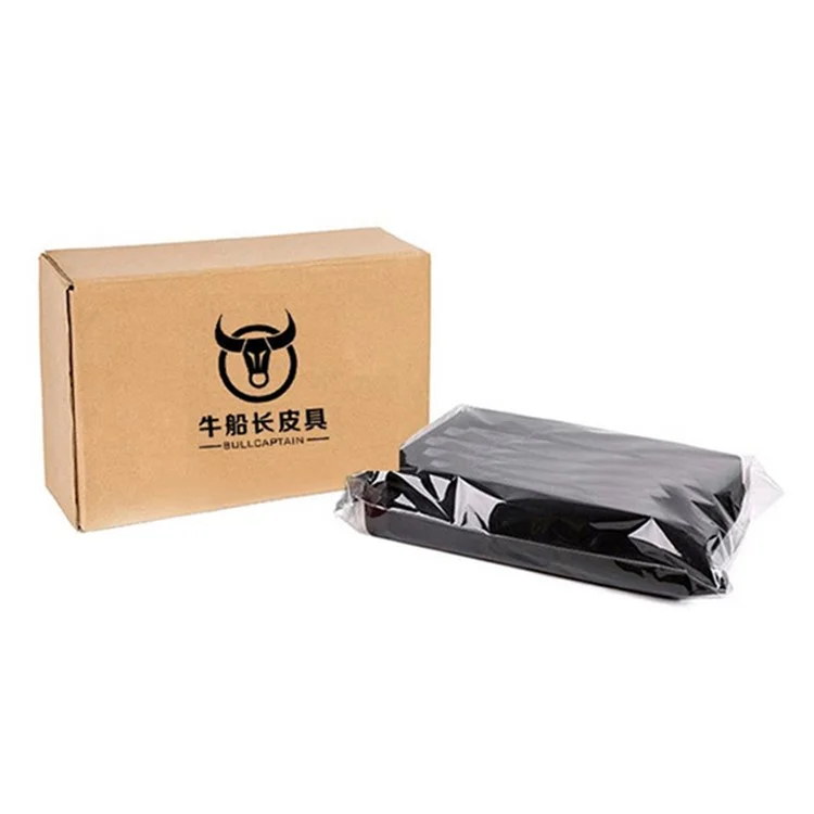 Bullcaptain 01 Vertical Top Capa Cowhide Men Billetera Detraimiento de la Cremallera Diseño de Bolsillo de Bolsillo Tarjetas Bolsa de Soporte en Efectivo - Café