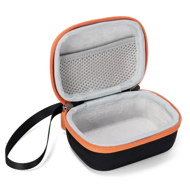 Funda portátil de EVA para JBL Go 5, bolsa de almacenamiento rígida compatible con Bluetooth, estuche de transporte - Negro/Naranja