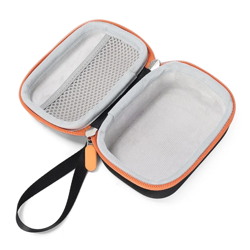 Funda portátil de EVA para JBL Go 5, bolsa de almacenamiento rígida compatible con Bluetooth, estuche de transporte - Negro/Naranja
