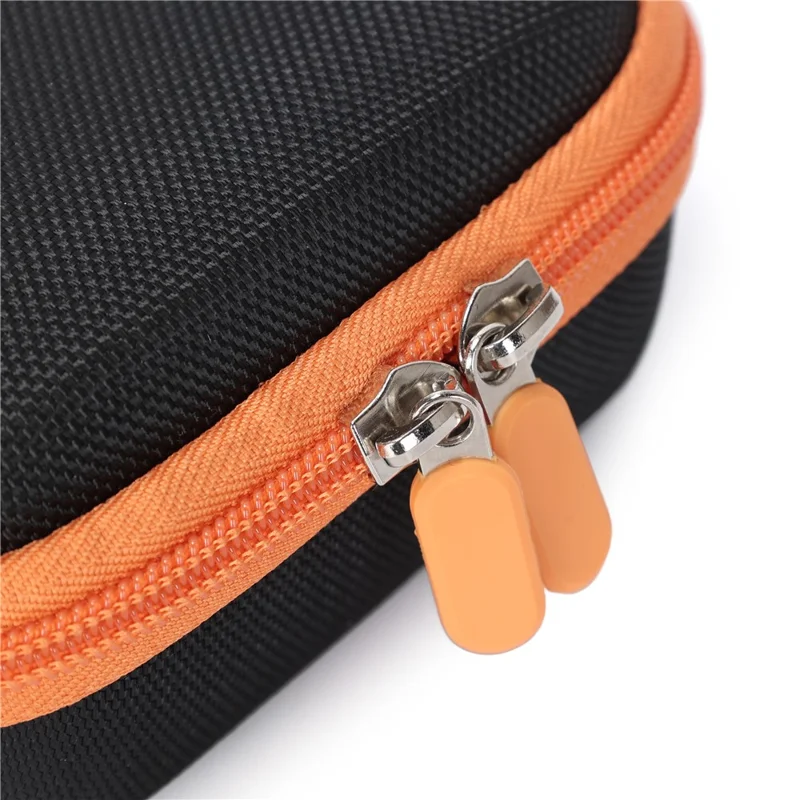 Funda portátil de EVA para JBL Go 5, bolsa de almacenamiento rígida compatible con Bluetooth, estuche de transporte - Negro/Naranja