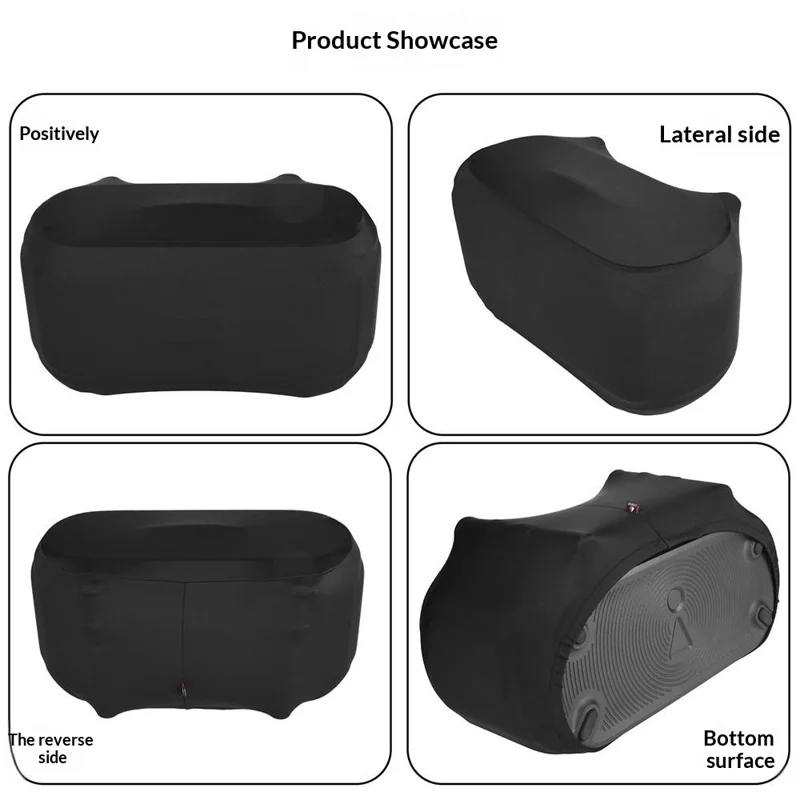 For JBL PartyBox On-The-Go 2 / on-The-Go Dustproof Cover Lycra Fabric Protective Speaker Cover - Black