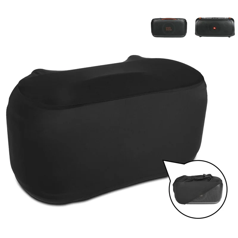 For JBL PartyBox On-The-Go 2 / on-The-Go Dustproof Cover Lycra Fabric Protective Speaker Cover - Black