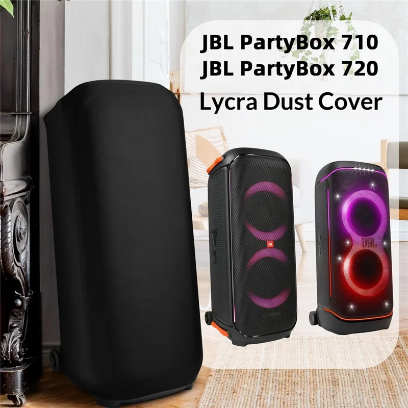 Für JBL PartyBox 720 / 710 Lycra-Staubabdeckung für Outdoor-Lautsprecher, hochelastische Schutzhülle - Schwarz