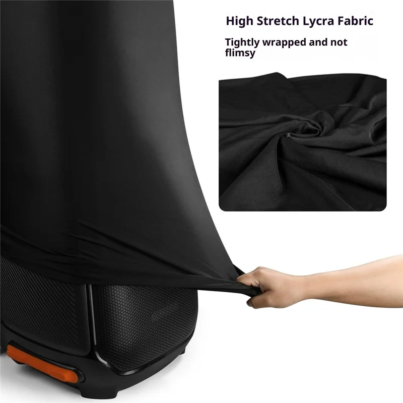 Für JBL PartyBox 720 / 710 Lycra-Staubabdeckung für Outdoor-Lautsprecher, hochelastische Schutzhülle - Schwarz