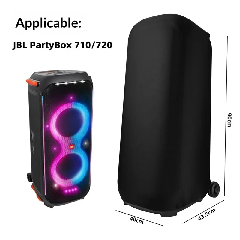 Für JBL PartyBox 720 / 710 Lycra-Staubabdeckung für Outdoor-Lautsprecher, hochelastische Schutzhülle - Schwarz