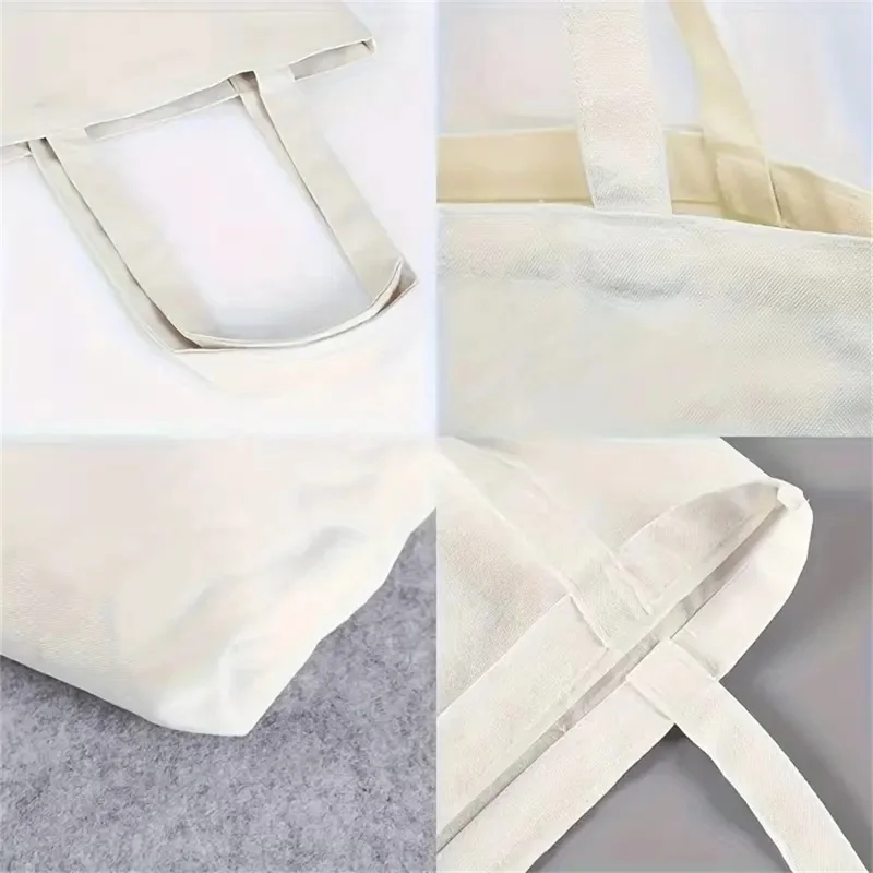 Bolsa de mano de lona de 35x40 cm con estampado de letras I LOVE YOU SO MATCHA, bolsa reutilizable para hombro para estudiantes, escuela, desplazamientos y trabajo