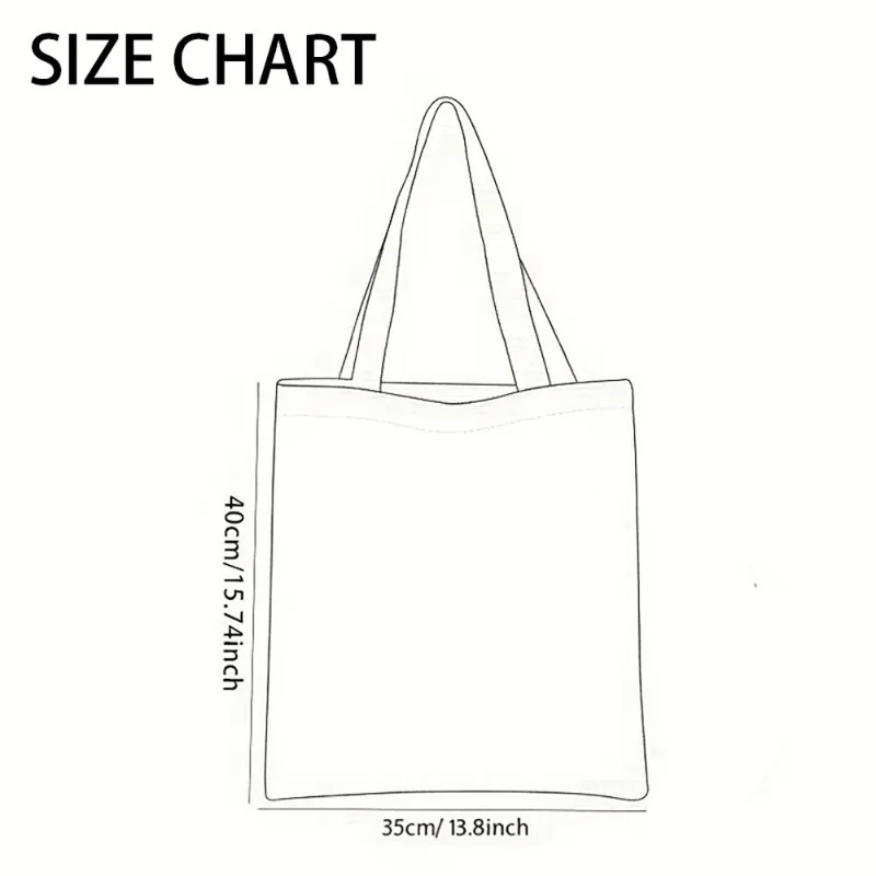 Bolsa de mano de lona de 35x40 cm con estampado de letras I LOVE YOU SO MATCHA, bolsa reutilizable para hombro para estudiantes, escuela, desplazamientos y trabajo