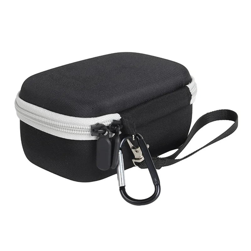 Pour JBL Go 4 Housse de Transport Ensemble Sac de Rangement Rigide en EVA avec Manchon en Silicone et Agrafe - Intérieur Gris / Rouge