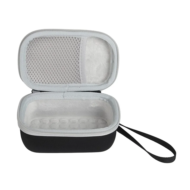 Pour JBL Go 4 Housse de Transport Ensemble Sac de Rangement Rigide en EVA avec Manchon en Silicone et Agrafe - Intérieur Gris / Rouge