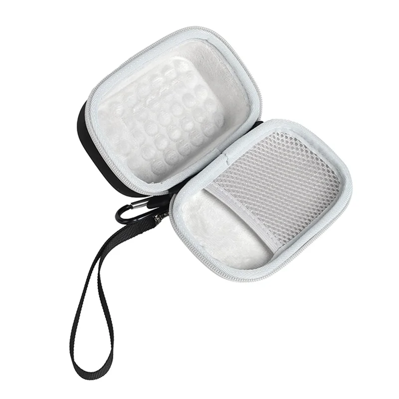 Pour JBL Go 4 Housse de Transport Ensemble Sac de Rangement Rigide en EVA avec Manchon en Silicone et Agrafe - Intérieur Gris / Rouge