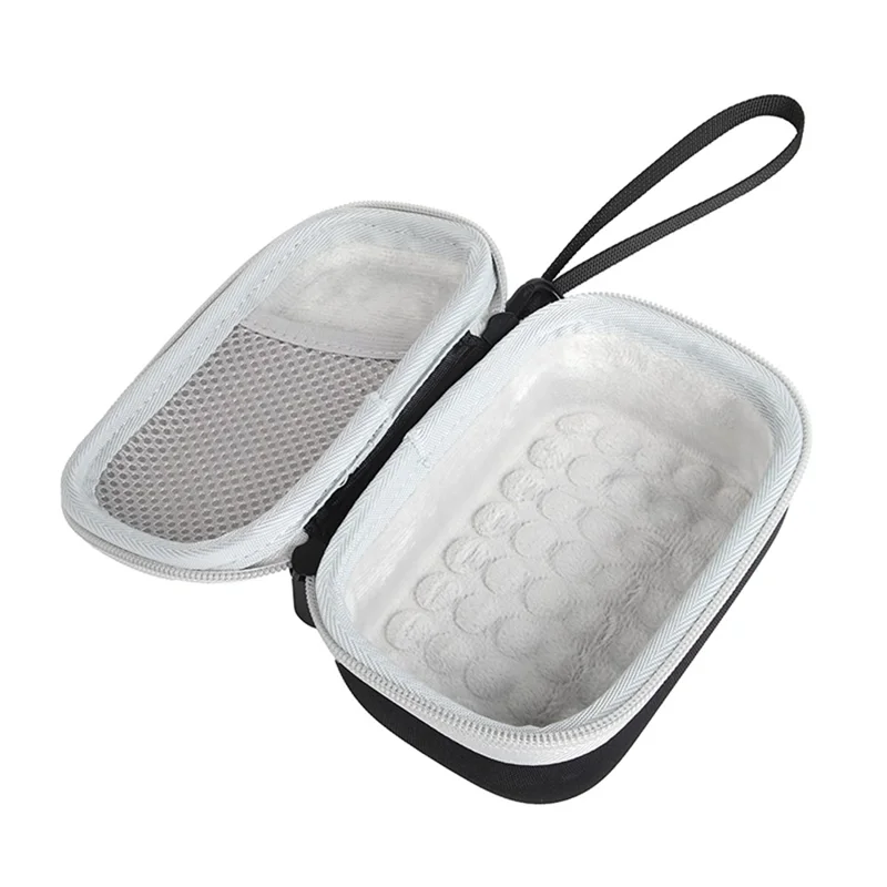 Pour JBL Go 4 Housse de Transport Ensemble Sac de Rangement Rigide en EVA avec Manchon en Silicone et Agrafe - Intérieur Gris / Rouge