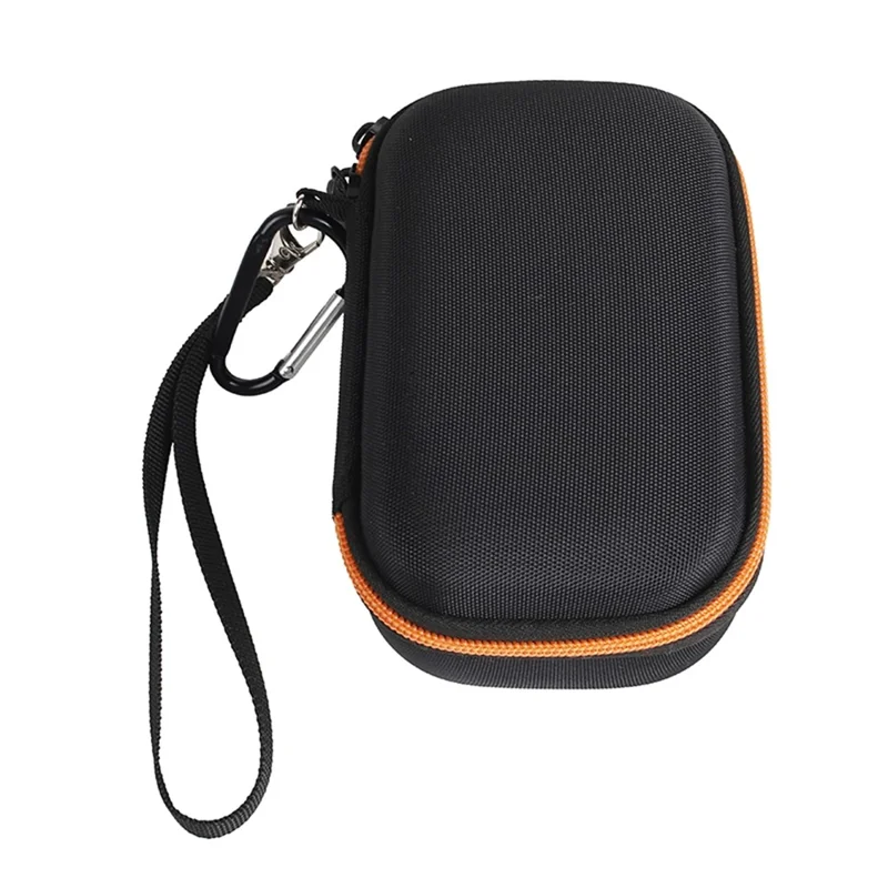 For JBL Go 4 Carrying Case Set Hard EVA Shell Storage Bag with Silicone Sleeve and Carabiner - Orange Interior / Purple