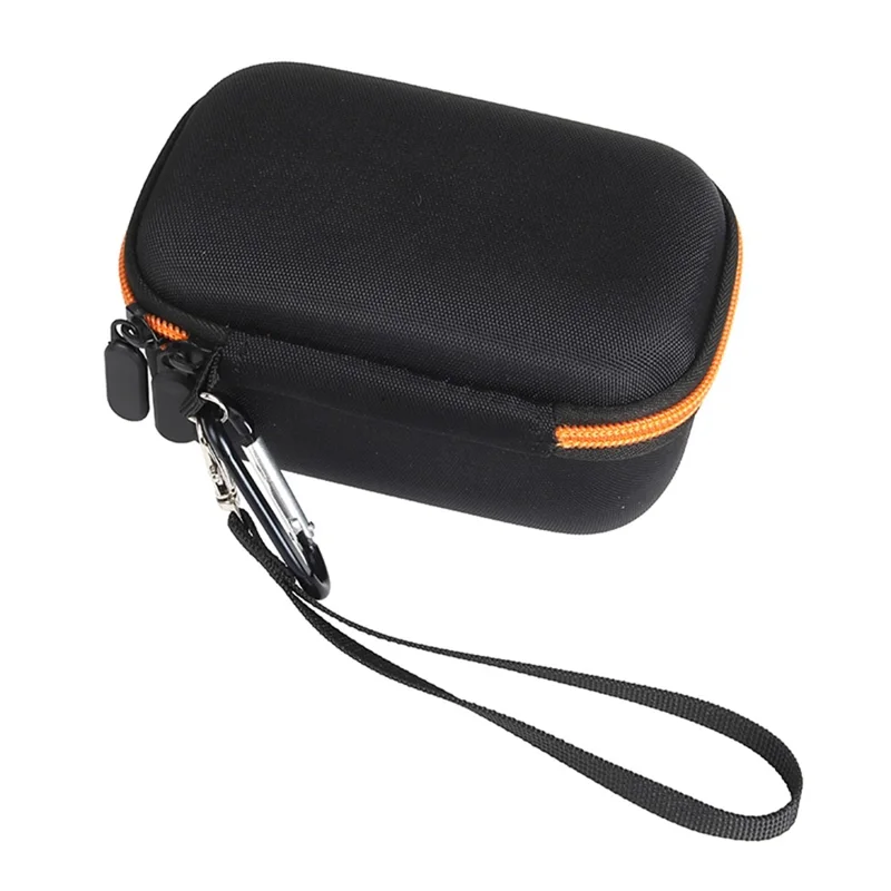 For JBL Go 4 Carrying Case Set Hard EVA Shell Storage Bag with Silicone Sleeve and Carabiner - Orange Interior / Purple