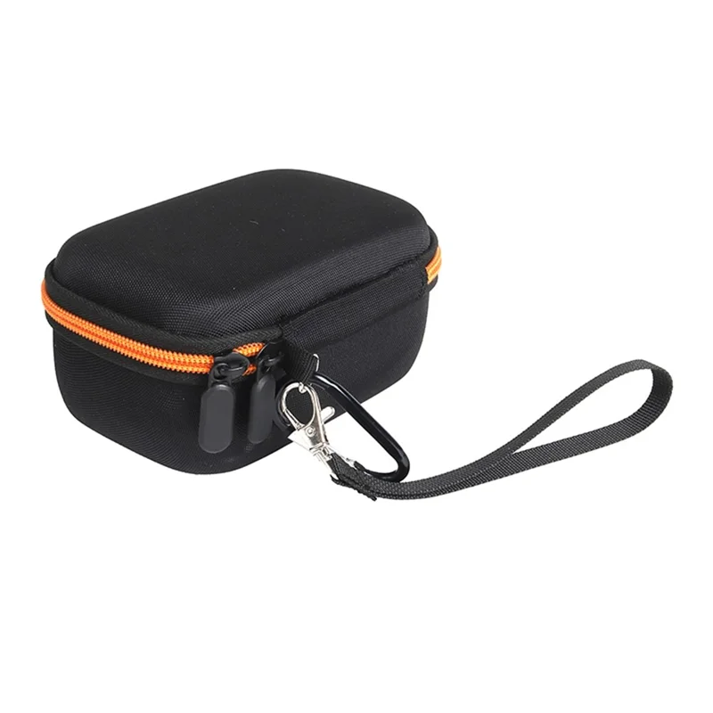 For JBL Go 4 Carrying Case Set Hard EVA Shell Storage Bag with Silicone Sleeve and Carabiner - Orange Interior / Purple