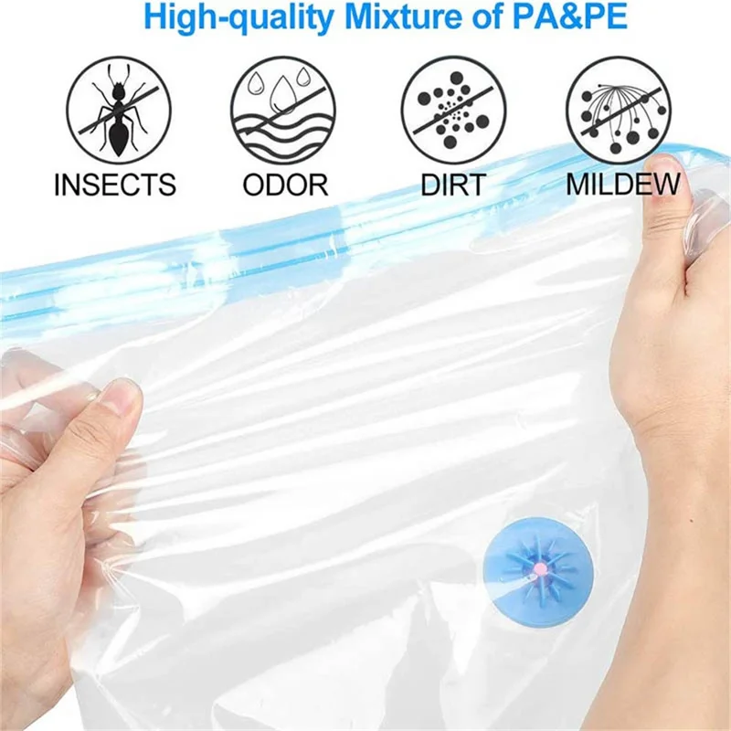 20Pcs Vacuum Storage Bags Set Triple-Seal PA+PE Compression Space Saver for Travel Home