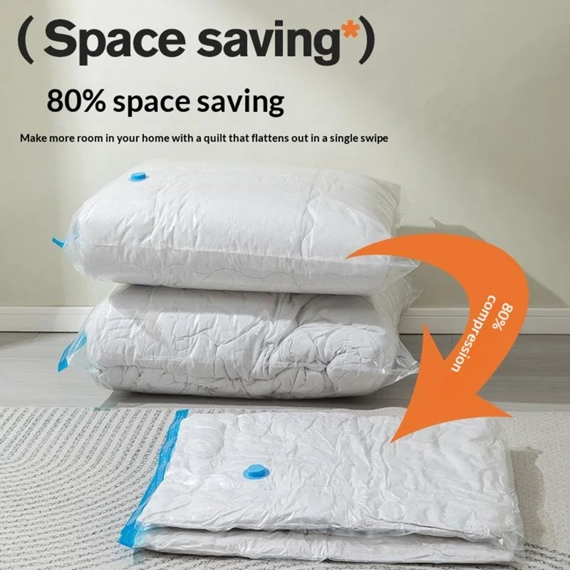 20Pcs / Set 5 Sizes Vacuum Storage Bags with Hand Pump Space Saver Compression Bags for Clothes Bedding