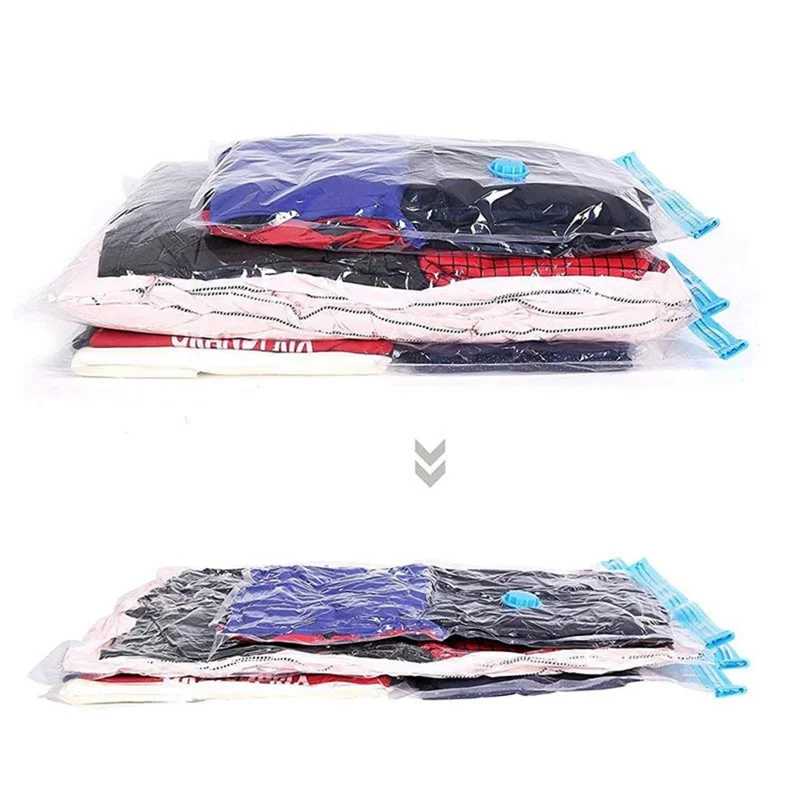 20Pcs / Set 5 Sizes Vacuum Storage Bags with Hand Pump Space Saver Compression Bags for Clothes Bedding