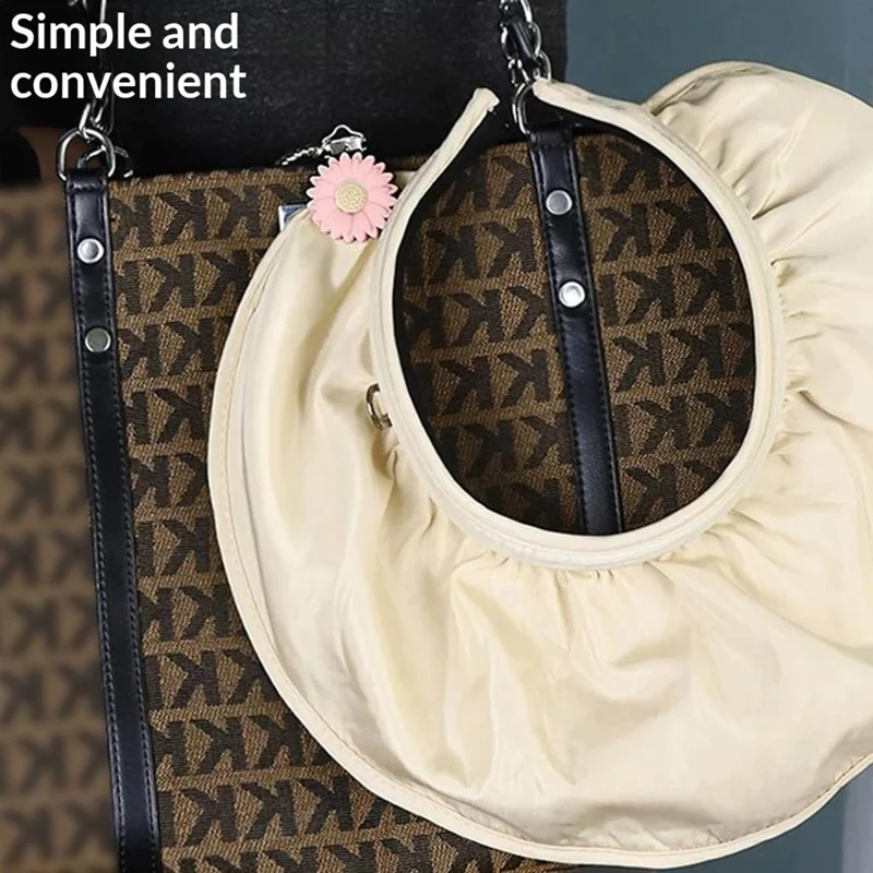 Colorful Flower Leaf Hat Clip Multi-functional Clip Travel Luggage Pendant Bag Accessory - White Daisy
