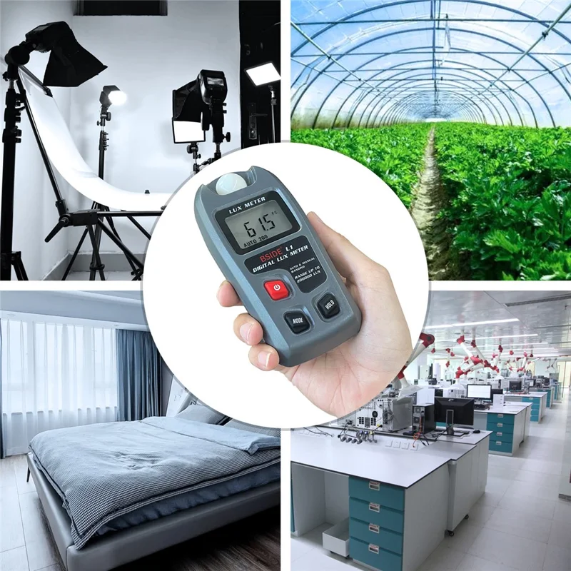 BSIDE L1 LCD-display digitalt Lux-meter 0-200000 Lux højpræcist bærbart lysmeter