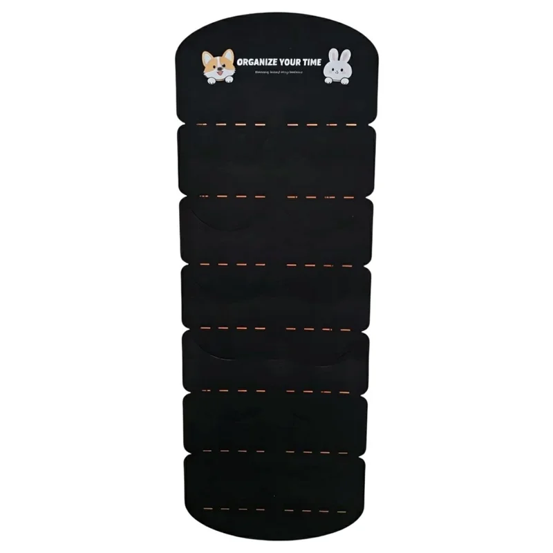 12-Pocket 130x46cm Hat Organizer Storage Hanging Bag Over Door Cap Rack for Baseball Cap - Black