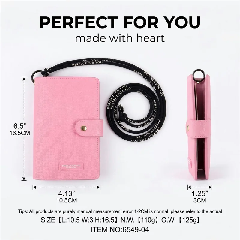 For AirTag Smart Tracker Travel Passport Holder Wallet with Neck Lanyard for Women - Brown