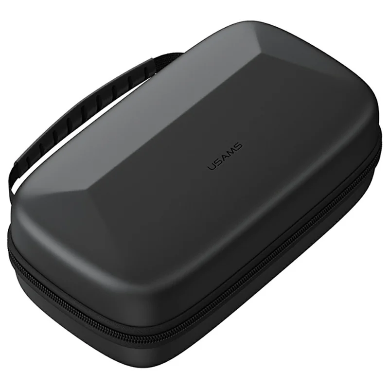 USAMS Jane09 8-inch Digital Storage Bag PU + EVA Waterproof Shockproof Carrying Case - Black